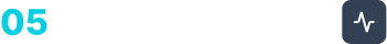 Digital number 05 with heartbeat icon
