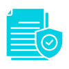 Document with a blue shield and a check mark on it